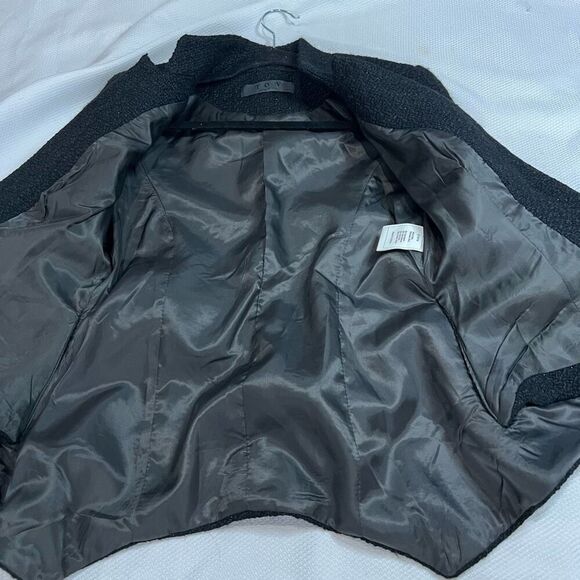 TOV Holy Black Wool Blend Open Blazer Jacket Women’s Sz 40 M - Picture 7 of 11